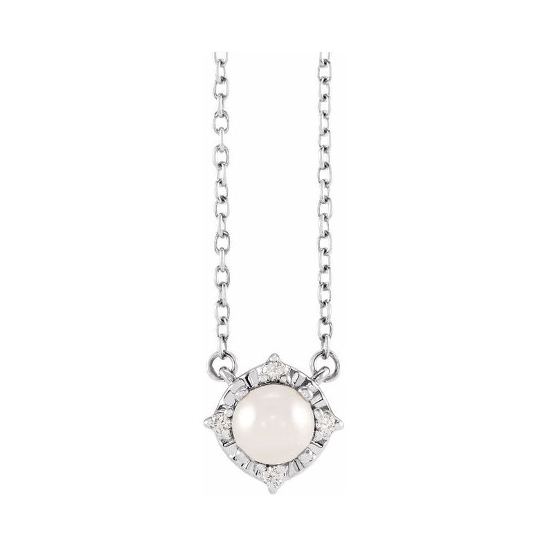 Halo-Style Birthstone Necklace