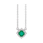 Halo-Style Birthstone Necklace