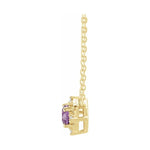 Halo-Style Birthstone Necklace