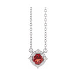 Halo-Style Birthstone Necklace