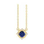 Halo-Style Birthstone Necklace