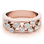 18K Rose Gold Lab Diamond Right Hand Ring