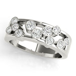 Platinum White Diamond Right Hand Fashion Ring