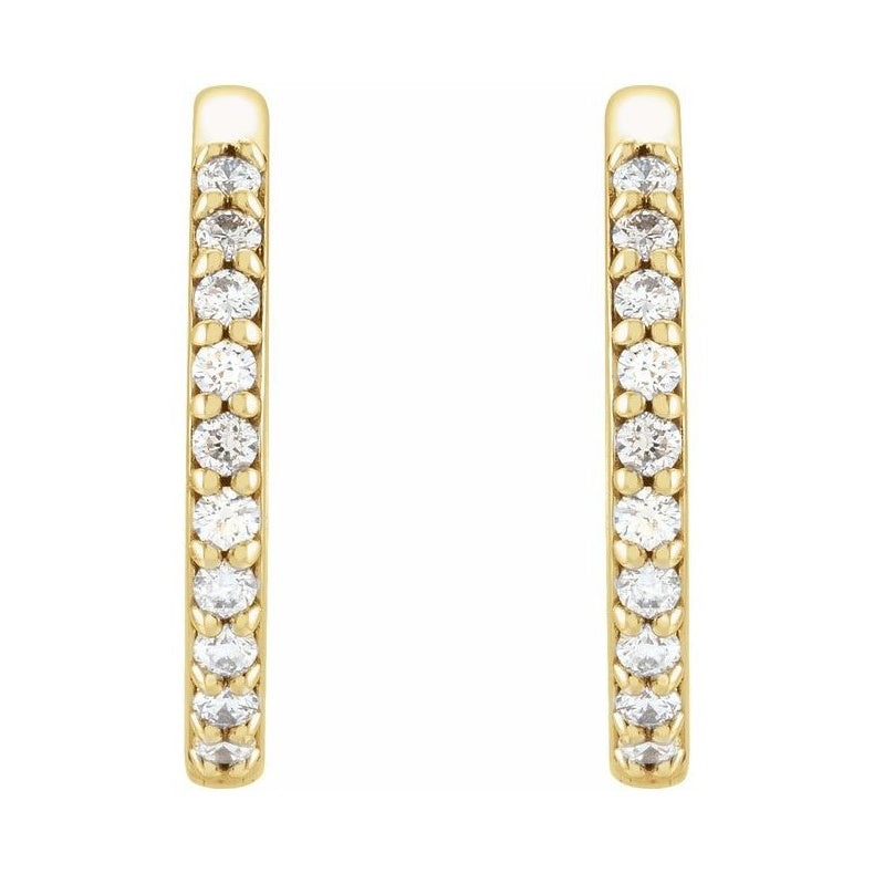 Accented Huggie Earrings