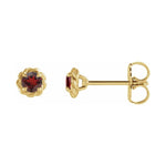 Round 4-Prong Claw Stud Earrings