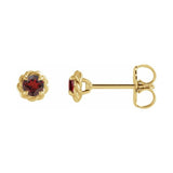 Round 4-Prong Claw Stud Earrings