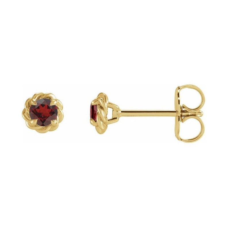 Round 4-Prong Claw Stud Earrings