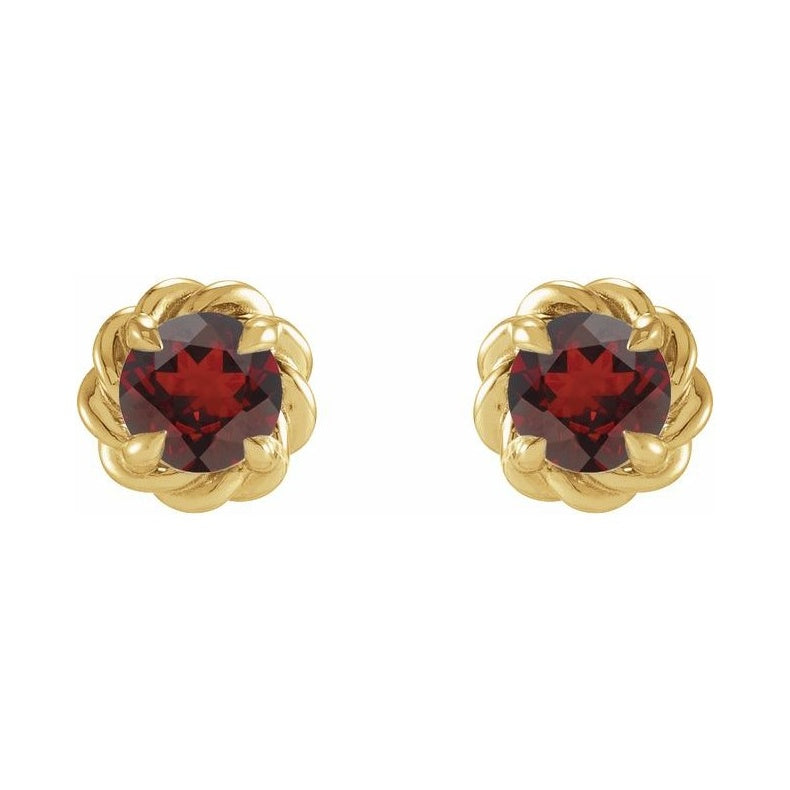 Round 4-Prong Claw Stud Earrings