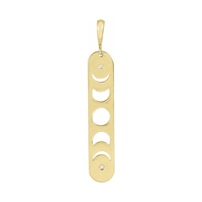Moon Phase Bar Necklace or Pendant