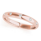 18K Rose Gold Lab Diamond Stackable Ring
