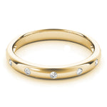 14K Yellow Gold Diamond Stackable Ring