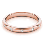 18K Rose Gold Lab Diamond Stackable Ring