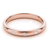 18K Rose Gold Lab Diamond Stackable Ring