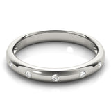 Platinum White Diamond Stackable Ring