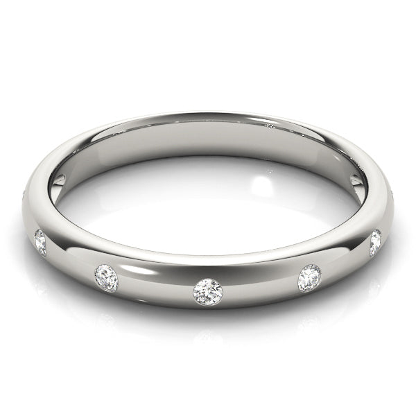 Platinum White Diamond Stackable Ring