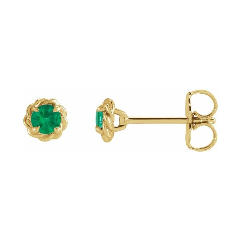 Round 4-Prong Claw Stud Earrings