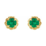 Round 4-Prong Claw Stud Earrings