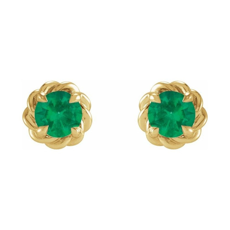 Round 4-Prong Claw Stud Earrings