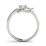 White Platinum 1CT Diamond Love Knot Ring