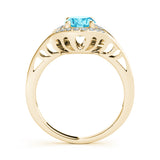18K Yellow Gold Diamond Oval Statement Ring