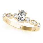 18K Yellow Gold Lab Diamond Oval Fashion Ring