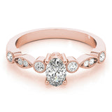 Rose Gold Lab Diamond Oval Fashion Ring