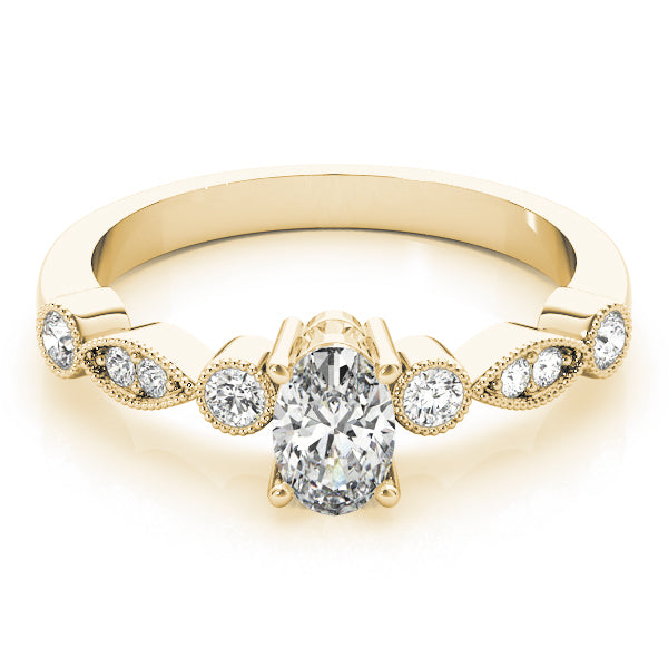 18K Yellow Gold Lab Diamond Oval Fashion Ring