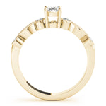 14K Yellow Gold Lab Diamond Oval Fashion Ring