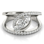 18K White Gold Lab Diamond Fashion Ring
