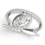 Platinum White Diamond Fashion Ring