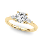 14K Yellow Gold Lab Diamond 3-Stone Ring