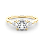 14K Yellow Gold Lab Diamond 3-Stone Ring