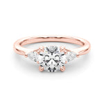 14K Rose Gold Lab Diamond 3-Stone Ring