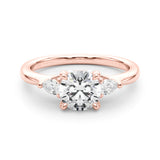 18K Rose Gold Lab Diamond 3-Stone Ring