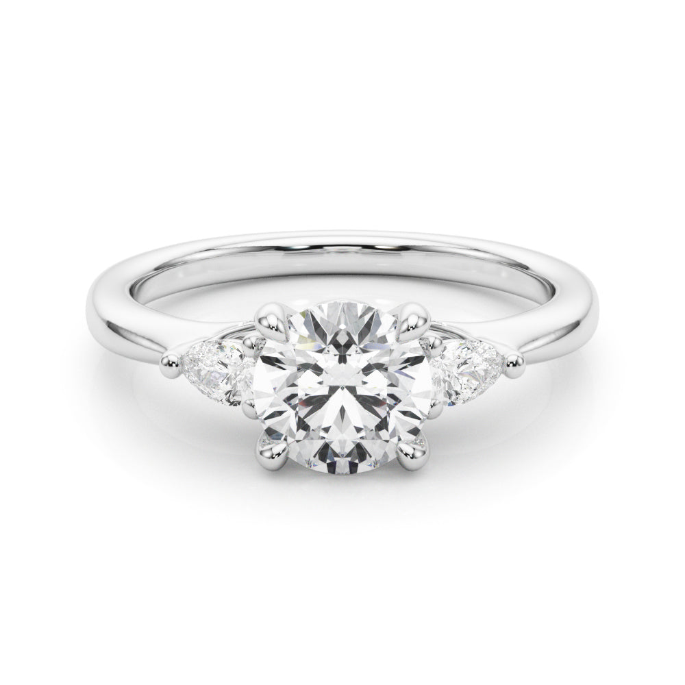 Platinum White 3-Stone Lab Diamond Ring
