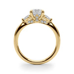 14K Yellow Gold Lab Diamond 3-Stone Ring
