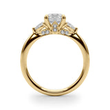 14K Yellow Gold Lab Diamond 3-Stone Ring