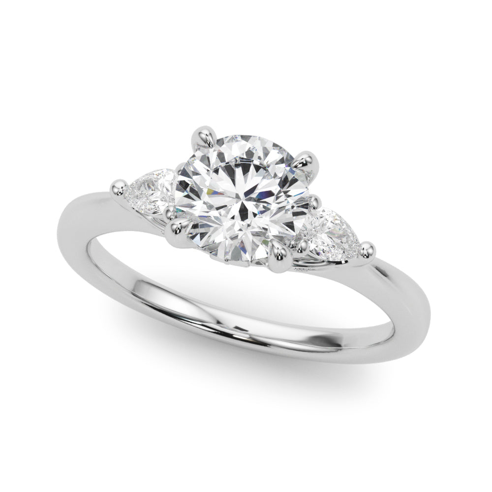 Platinum White 3-Stone Lab Diamond Ring