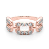 Rose Gold Multi-Diamond Fashion Statement Ring