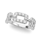 White Gold Multi-Diamond Fashion Statement Ring