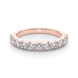 Rose Gold Lab Diamond Shared Prong Band