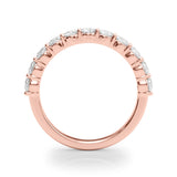 Rose Gold Lab Diamond Shared Prong Band
