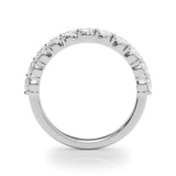 14K White Gold Lab Diamond Straight Wedding Band