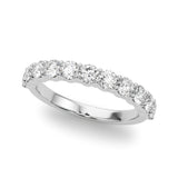 14K White Gold Lab Diamond Straight Wedding Band