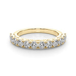 14K Yellow Gold Lab Diamond Straight Wedding Band