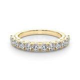 14K Yellow Gold Lab Diamond Straight Wedding Band