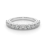 White Gold 15-Stone Lab Diamond Straight Ring