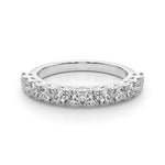 White Platinum 15-Stone Round Diamond Band