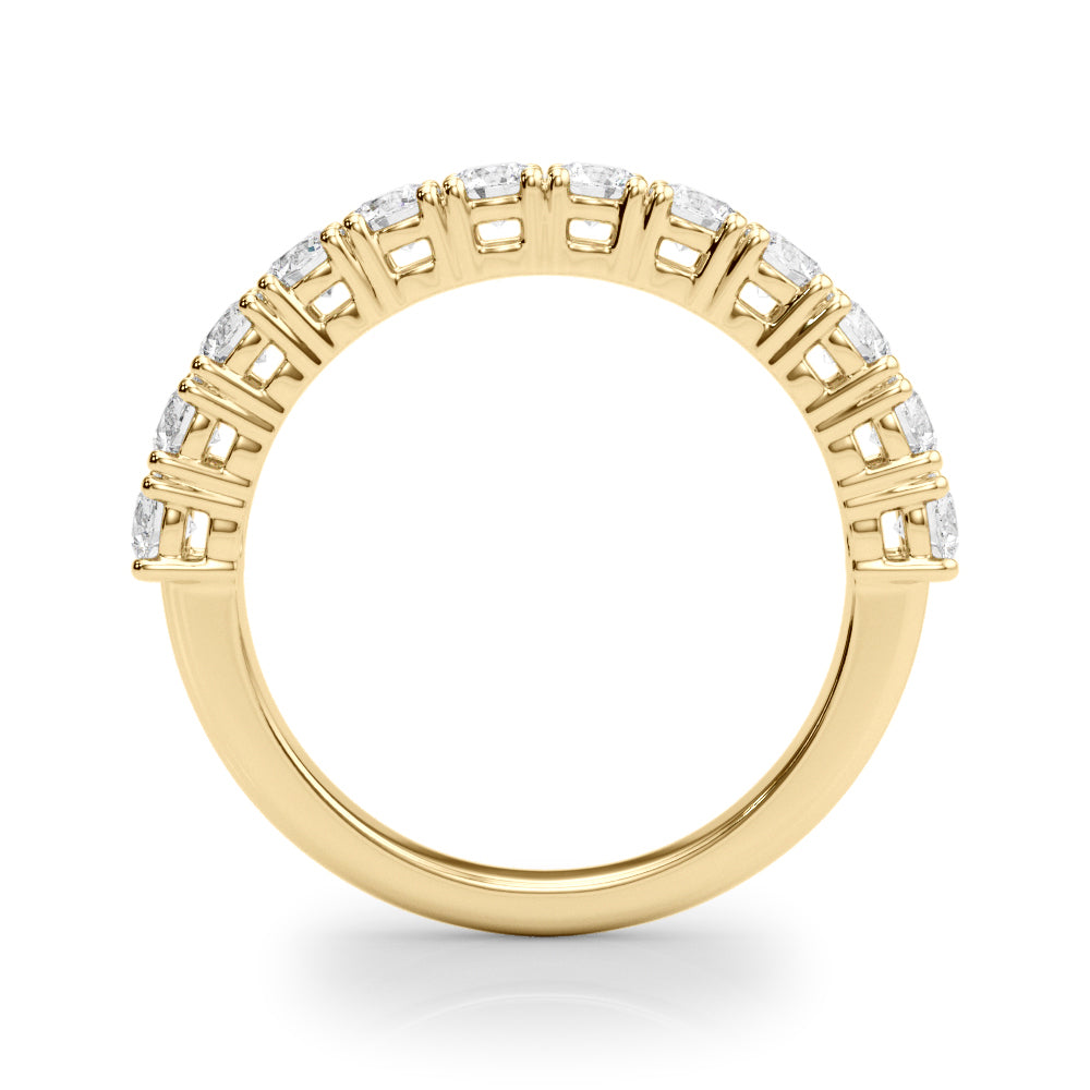 14K Yellow Gold Lab Diamond Straight Wedding Band