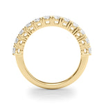14K Yellow Gold Lab Diamond Straight Wedding Band